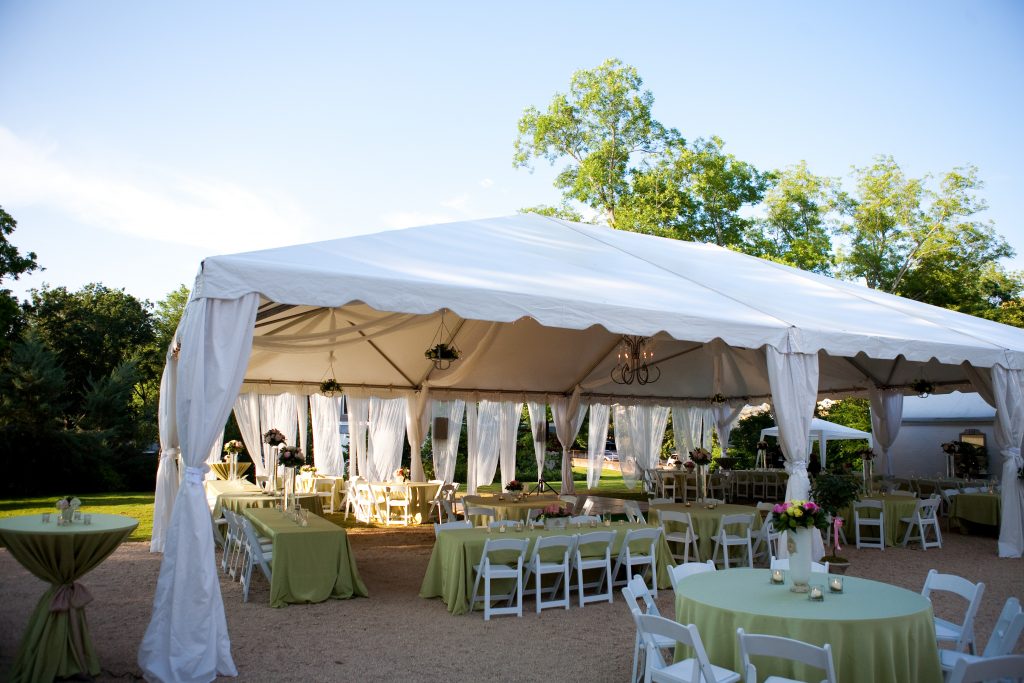 Frame Tent with Pole Drapes - Barrons Barrons