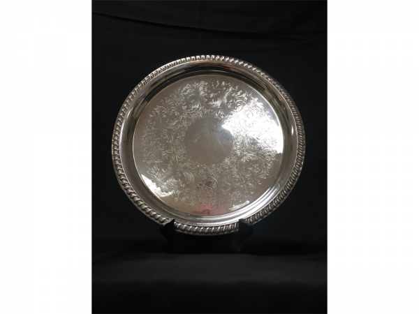 silver serving plate