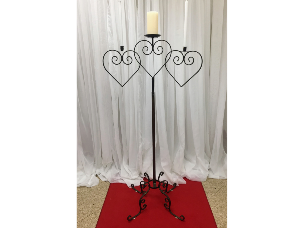 Wrought Iron Heart Unity Candelabra Barrons Barrons