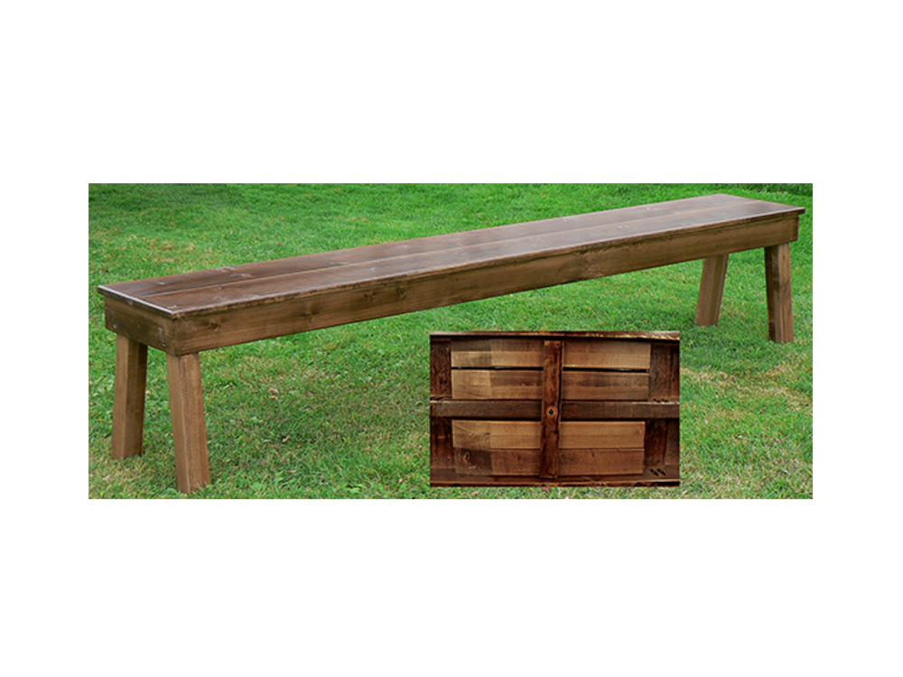 edited wooden bench