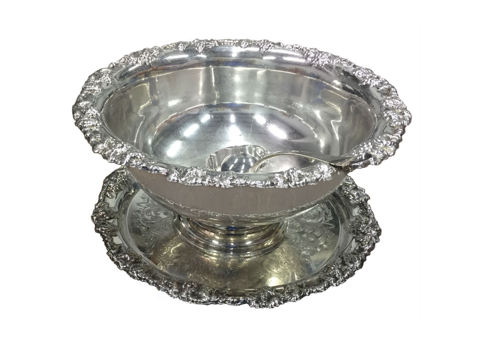 silver punch bowl