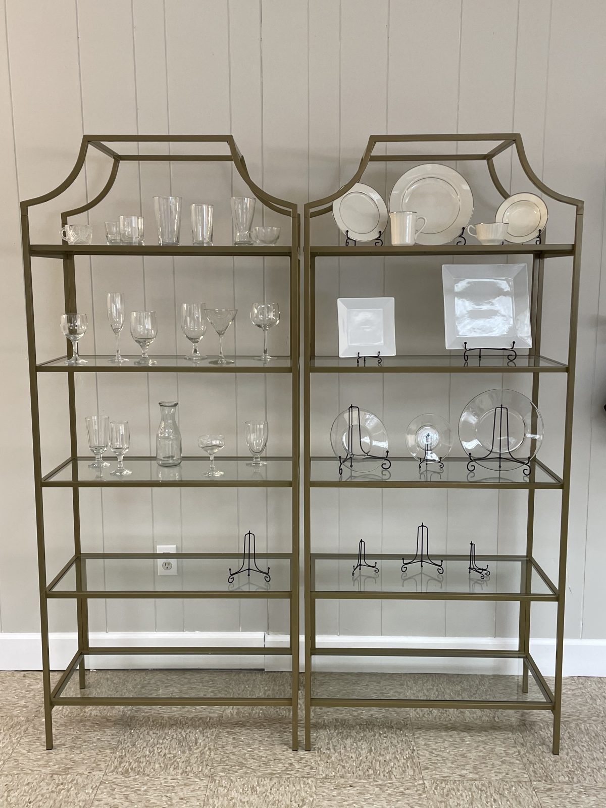 Gold & Glass Shelf Barrons Barrons