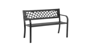 Black Metal Bench