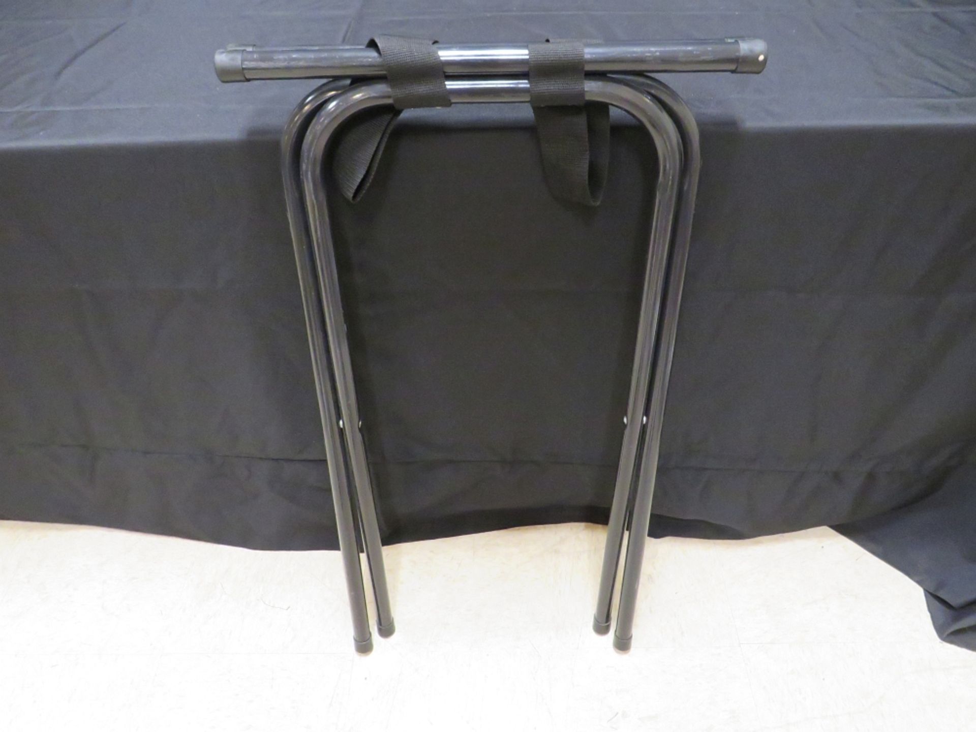 Black folding tray stand