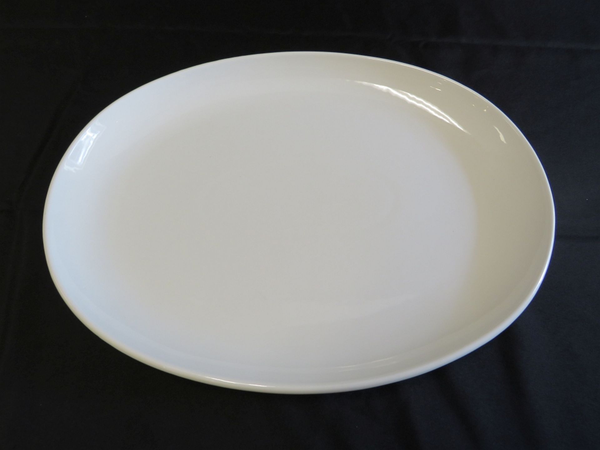 White oval platter