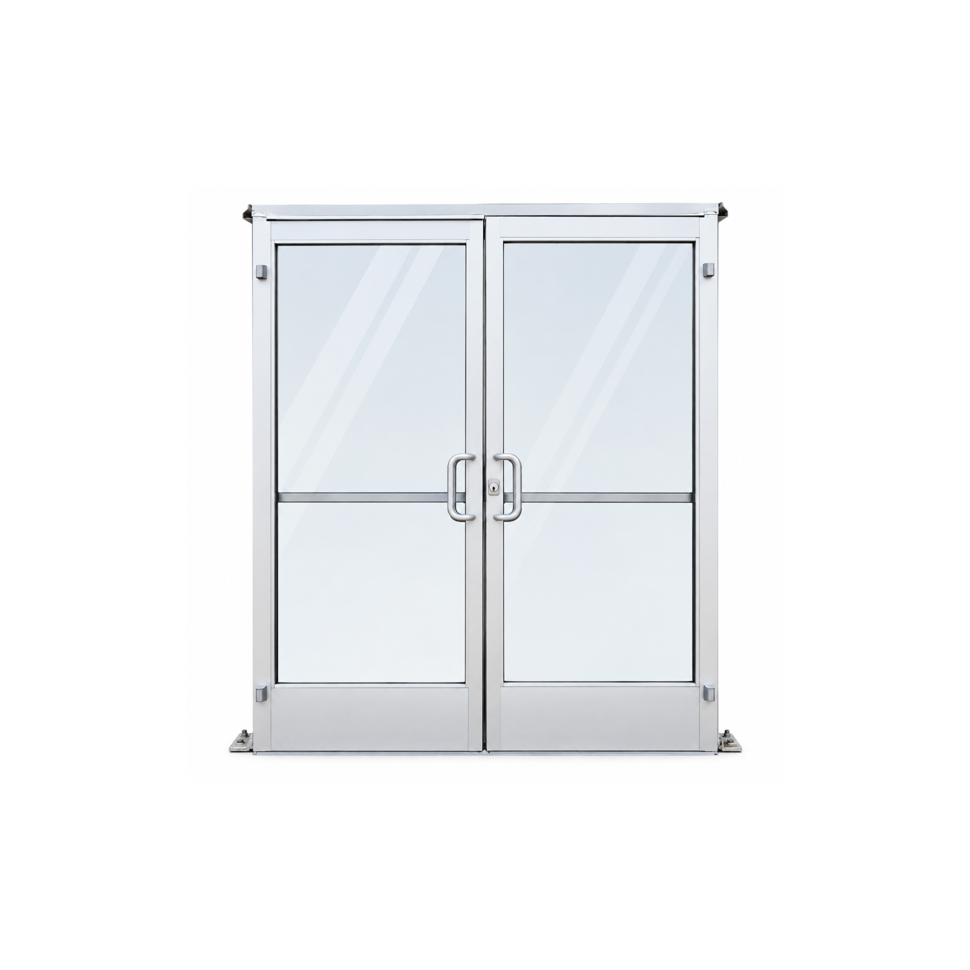 a graphic of glass double doors for a tent. the photo sits on a white background.