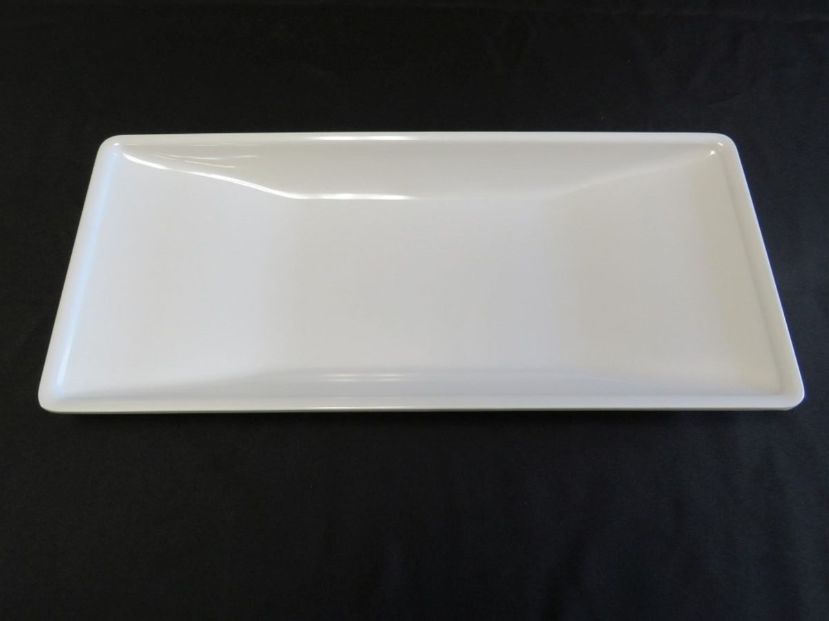 White Rectangular Serving Tray 18" x 8" Barrons Barrons