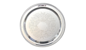 Silver Round Tray - 18"