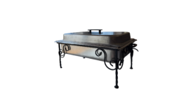 6 qt. Chafing Dish w/ Wrought Iron Frame