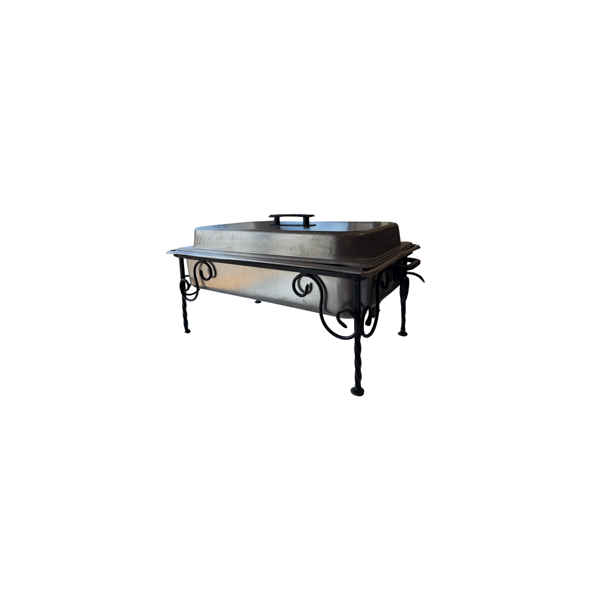 6 qt. Chafing Dish w_ Wrought Iron Frame web photo