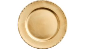 Gold Charger - Beaded Rim