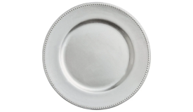 Silver Charger - Beaded Rim