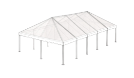 40 x 85 Clear Top Frame Tent