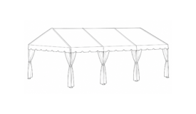 10x10, 20, 30 or 40 Marquee Frame Tent